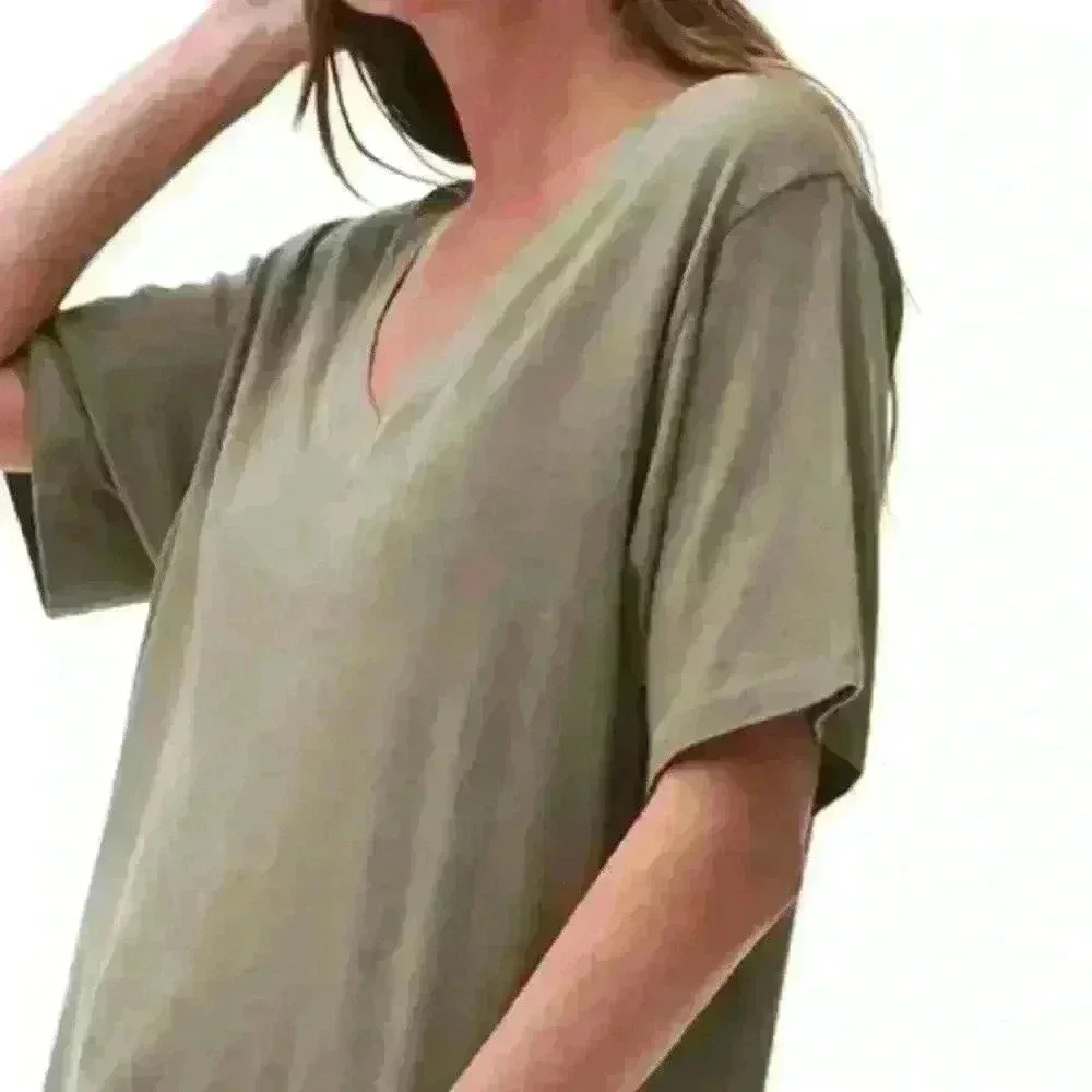 NWT Michael Stars Cyrus V-Neck High-Low Tee - Picture 9 of 13